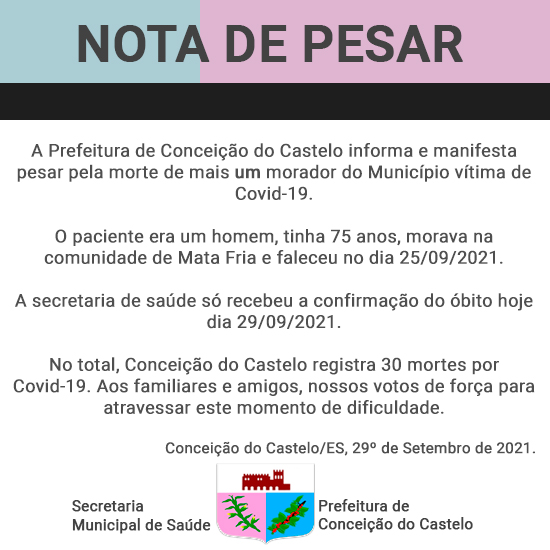 NOTA DE PESAR